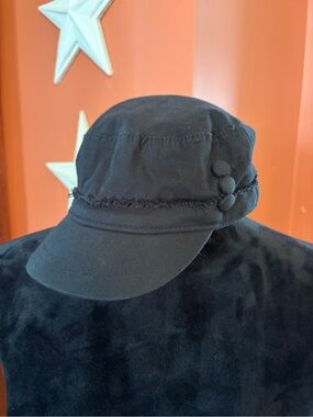 Y2K Black Casual Cotton Cadet Cap
